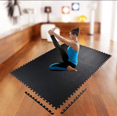 INTERLOCKING EVA Black SOFT FOAM MATS 30X30cm (1 Pack of 10 pieces)